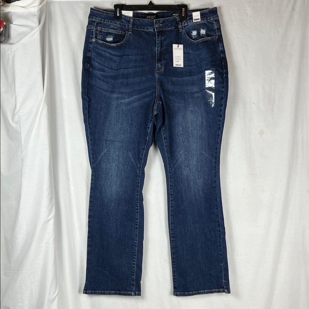 Plus Size Dark Blue Stretch Jeans - Comfortable Everyday Fit